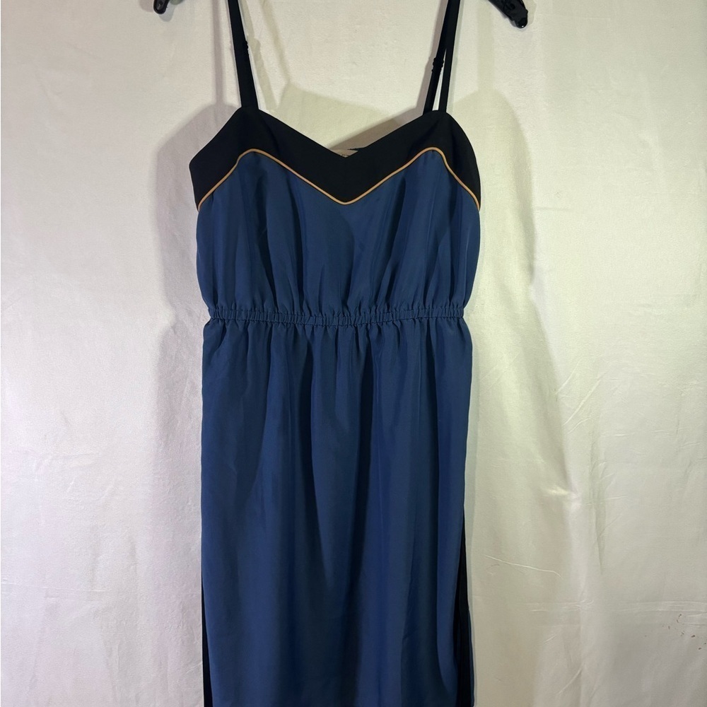 LOFT Navy and Charcoal Dress